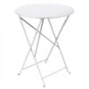 Table De Jardin 2 Personnes FERMOB Bistro Ø 60 Cm - Blanc Coton -Jardin Mobilier Magasin 024501 table jardin fermob bistro 60 blanc coton