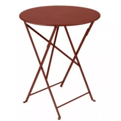 Salon De Jardin Fermob Bistro Ø 60 Cm Ocre Rouge, 2 Personnes -Jardin Mobilier Magasin 024520 table jardin fermob bistro 60 ocre rouge 1
