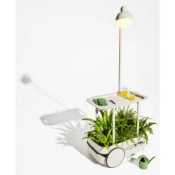 Chariot Desserte Fatboy Jolly Trolley - Gris Clair -Jardin Mobilier Magasin 105834 chariot desserte fatboy jolly trolley gris clair ambiance 2