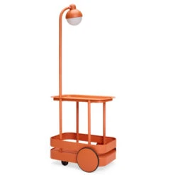 Chariot Desserte Fatboy Jolly Trolley - Tangerine -Jardin Mobilier Magasin 105836 chariot desserte fatboy jolly trolley tangerine gauche