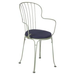 Galette Color Mix Pour Chaise FERMOB Montmartre Et Opéra + - Bleu Nuit -Jardin Mobilier Magasin 2722 coussin galette bleu ambiance 1