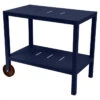 Desserte Roulante De Jardin FERMOB Quiberon - Bleu Abysse -Jardin Mobilier Magasin 321092 desserte roulante jardin fermob quiberon bleu abysse