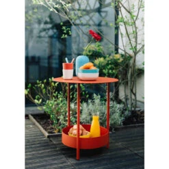Guéridon De Jardin FERMOB Salsa - Piment 8 Guéridon De Jardin FERMOB Salsa - Piment -Jardin Mobilier Magasin 327043 table basse gueridon fermob salsa piment ambiance 2