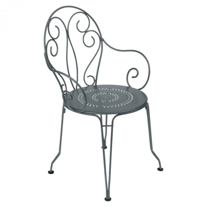 Fauteuil De Jardin Empilable FERMOB Montmartre - Gris Orage 3 Fauteuil De Jardin Empilable FERMOB Montmartre - Gris Orage