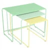 Lot De 3 Tables Basses Gigognes FERMOB Oulala - Vert Opaline / Menthe Glaciale / Citron -Jardin Mobilier Magasin 900902 lot tables gigognes fermob oulala vert opaline menthe glaciale citron