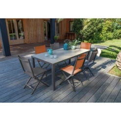 Chaise De Jardin Pliante Alizé Thema -Jardin Mobilier Magasin bavella 180 cafe bambou thema 1
