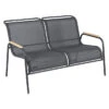 Banquette 2 Places FERMOB Coolside - Carbone -Jardin Mobilier Magasin coolside banquette 2 places carbone stereo