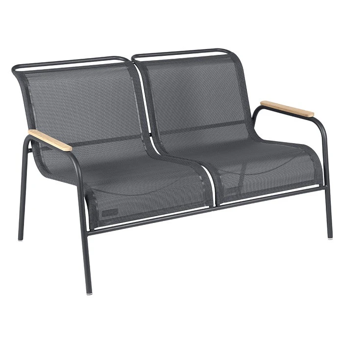 Banquette 2 Places FERMOB Coolside - Carbone 3 Banquette 2 Places FERMOB Coolside - Carbone