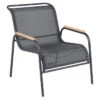 Fauteuil Lounge FERMOB Coolside - Carbone -Jardin Mobilier Magasin coolside fauteuil lounge carbone stereo 1