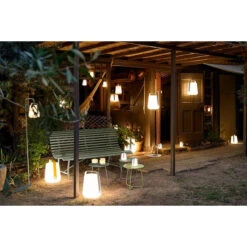 Lot De 3 Photophores FERMOB Cuub - Vert -Jardin Mobilier Magasin cuub vert ambiance fermob 1