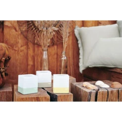 Lot De 3 Photophores FERMOB Cuub - Vert -Jardin Mobilier Magasin cuub vert ambiance fermob 3