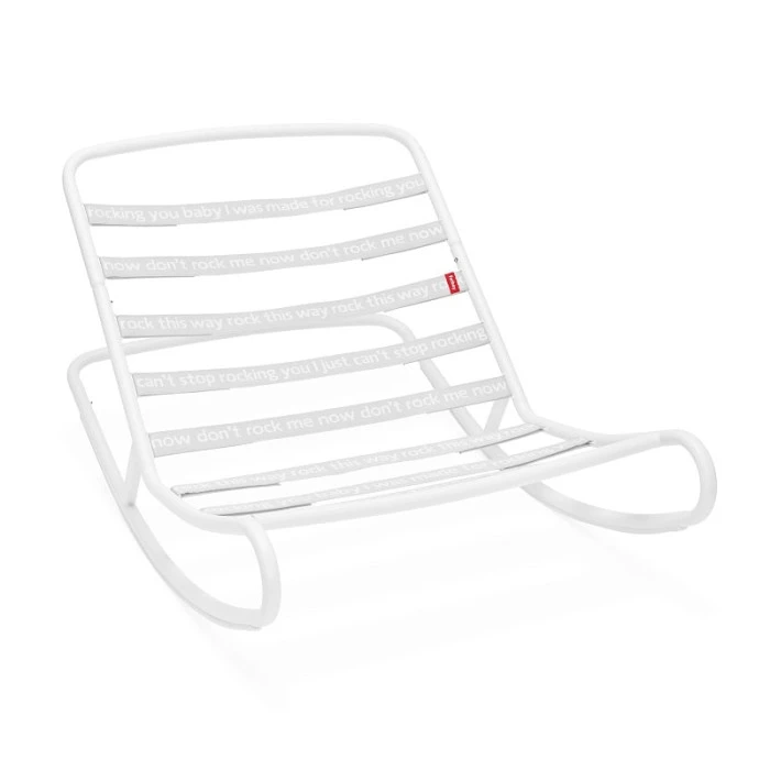 Pack Rocking Chair Rock'n'Roll Gris Clair + Pouf Original Outdoor Rouge Fatboy 4 Pack Rocking Chair Rock'n'Roll Gris Clair + Pouf Original Outdoor Rouge Fatboy – Image 2