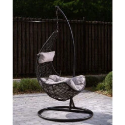 Fauteuil Suspendu Bizzotto Amirantes - Noir -Jardin Mobilier Magasin fauteuil bizzotto amirantes noir 4