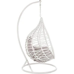 Fauteuil Œuf Suspendu Bizzotto Torres - Blanc -Jardin Mobilier Magasin fauteuil bizzotto torres blanc 2