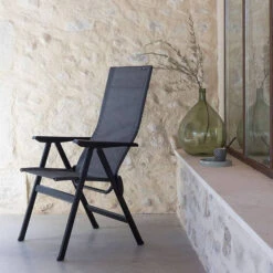 Fauteuil De Jardin Pliant LAFUMA Zen-it Batyline® Duo - Obsidian -Jardin Mobilier Magasin fauteuil zen it ambiance min