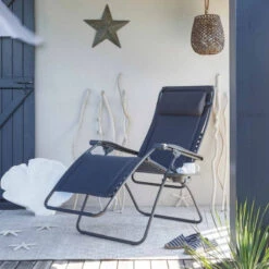 Fauteuil Relax Pliant LAFUMA RSX Clip Polycoton - Ardoise -Jardin Mobilier Magasin lfm2037.8549 fauteuil relax pliant lafuma rsx clip polycoton ardoise ambiance 2