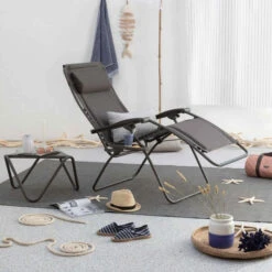 Fauteuil Relax Pliant LAFUMA RSX Clip Polycoton - Ardoise -Jardin Mobilier Magasin lfm2037.8549 fauteuil relax pliant lafuma rsx clip polycoton ardoise ambiance