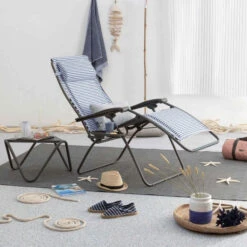 Fauteuil Relax Pliant LAFUMA RSX Clip Polycoton - Marine -Jardin Mobilier Magasin lfm2037.9291 fauteuil relax pliant lafuma rsx clip polycoton marine ambiance