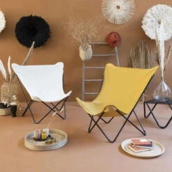 Fauteuil Pliant LAFUMA Pop Up XL Airlon - Curry -Jardin Mobilier Magasin lfm2777.7234 fauteuil relax pliant lafuma pop up xl curry ambiance interieur