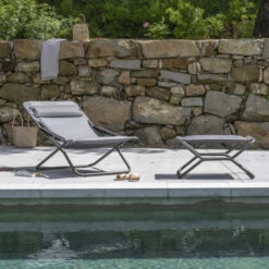 Bain De Soleil LAFUMA Transabed BeComfort - Argent 8 Bain De Soleil LAFUMA Transabed BeComfort - Argent -Jardin Mobilier Magasin lfm2829.8901 bain soleil lafuma transabed becomfort argent ambiance 2