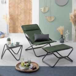 Bain De Soleil LAFUMA Transabed BeComfort - Olive -Jardin Mobilier Magasin lfm2829.9548 bain soleil lafuma transabed becomfort olive ambiance interieur