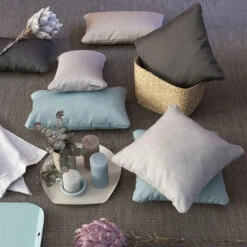 Coussin LAFUMA Aurore 40 X 40 Cm - Bleu -Jardin Mobilier Magasin lfm2974 9304 coussin lafuma aurore 40 x 40 cm bleu ambiance 2