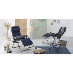 Fauteuil Relax Pliant LAFUMA Futura BeComfort - Gris Foncé -Jardin Mobilier Magasin lfm3130 fauteuil relax pliant lafuma futura becomfort ambiance 2 min