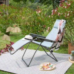 Fauteuil Relax Pliant LAFUMA Futura Velio Néo - Eva -Jardin Mobilier Magasin lfm3138 fauteuil relax pliant lafuma futura velio neo bleu 1