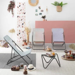 Chaise Longue LAFUMA Maxi Transat Velio Néo - Flora 8 Chaise Longue LAFUMA Maxi Transat Velio Néo - Flora -Jardin Mobilier Magasin lfm5029 chaise longue lafuma maxi transat velio neo flora ambiance 2