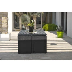 Salon De Jardin DCB Encastrable - Plateau En Aluminium, 10 Personnes -Jardin Mobilier Magasin pvc 10 alu n 02 min